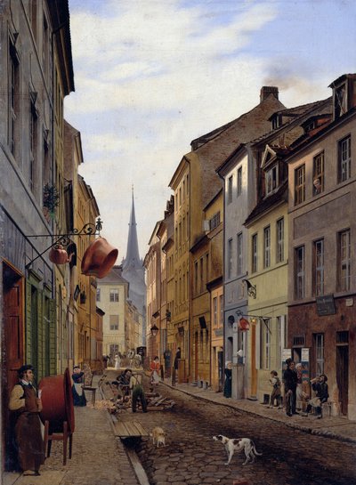 La rue Parochial - Eduard Gaertner